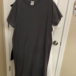 Hanes Maxi Dress in Charcoal Gray